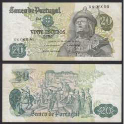 Nota de 20 Escudos 1971 Garcia de Orta, 20$00 27/07/1971 Chapa: 8 - Banco de Portugal (Circulada)