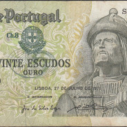 Nota de 20 Escudos 1971 Garcia de Orta, 20$00 27/07/1971 Chapa: 8 - Banco de Portugal (Circulada)