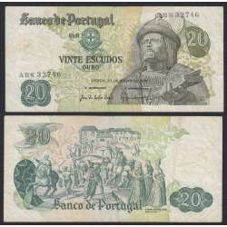 Nota de 20 Escudos 1971 Garcia de Orta, 20$00 27/07/1971 Chapa: 8 - Banco de Portugal (Circulada)