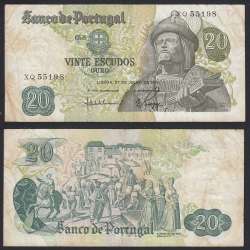 Nota de 20 Escudos 1971 Garcia de Orta, 20$00 27/07/1971 Chapa: 8 - Banco de Portugal (Circulada)