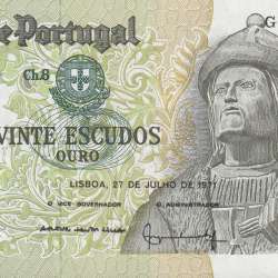Nota de 20 Escudos 1971 Garcia de Orta, 20$00 27/07/1971 Chapa: 8 - Banco de Portugal (Pouco Circulada)