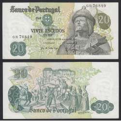 Nota de 20 Escudos 1971 Garcia de Orta, 20$00 27/07/1971 Chapa: 8 - Banco de Portugal (Pouco Circulada)