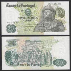 Nota de 20 Escudos 1971 Garcia de Orta, 20$00 27/07/1971 Chapa: 8 - Banco de Portugal (Pouco Circulada)