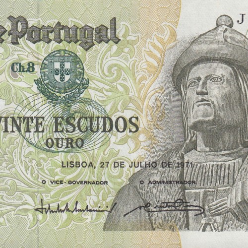 Nota de 20 Escudos 1971 Garcia de Orta, 20$00 27/07/1971 Chapa: 8 - Banco de Portugal (Pouco Circulada)