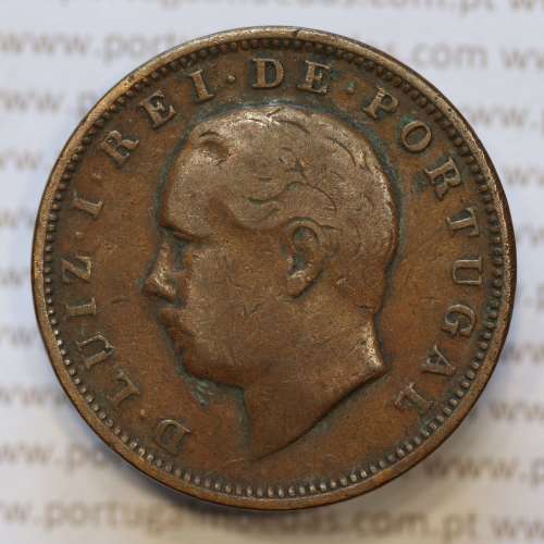 Moeda 20 Réis Bronze (XX Réis) 1883 (BC) - Rei D. LUIS I - World Coins Portugal KM527