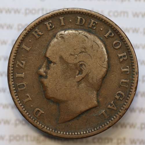 Moeda 20 Réis Bronze (XX Réis) 1883 (BC) - Rei D. LUIS I - World Coins Portugal KM527