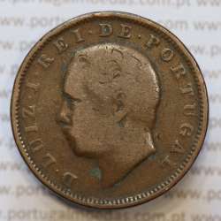 Moeda 20 Réis Bronze (XX Réis) 1884 (BC) - Rei D. LUIS I - World Coins Portugal KM527