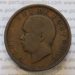 Moeda 20 Réis Bronze (XX Réis) 1884 (BC) - Rei D. LUIS I - World Coins Portugal KM527
