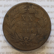 Moeda 20 Réis Bronze (XX Réis) 1885 (BC) - Rei D. LUIS I - World Coins Portugal KM527