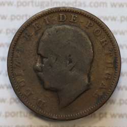 Moeda 20 Réis Bronze (XX Réis) 1885 (BC) - Rei D. LUIS I - World Coins Portugal KM527