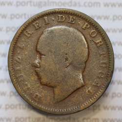 Moeda 20 Réis Bronze (XX Réis) 1885 (BC) - Rei D. LUIS I - World Coins Portugal KM527