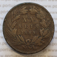 Moeda 20 Réis Bronze (XX Réis) 1885 (BC) - Rei D. LUIS I - World Coins Portugal KM527