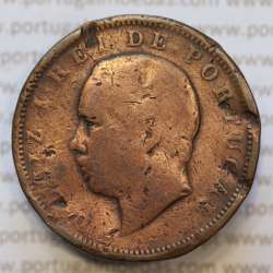 Moeda 20 Réis Bronze (XX Réis) 1885 (BC-) - Rei D. LUIS I - World Coins Portugal KM527