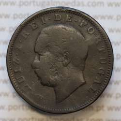 Moeda 20 Réis Bronze (XX Réis) 1886 (BC) - Rei D. LUIS I - World Coins Portugal KM527