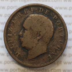 Moeda 20 Réis Bronze (XX Réis) 1886 (BC-) - Rei D. LUIS I - World Coins Portugal KM527