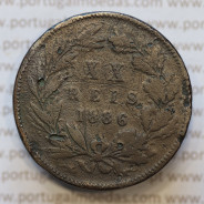 Moeda 20 Réis Bronze (XX Réis) 1886 (BC-) - Rei D. LUIS I - World Coins Portugal KM527