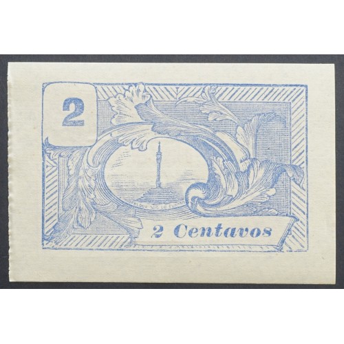 CÉDULA CÂMARA MUNICIPAL DO FUNDÃO - VALE 2 CENTAVOS ( NÃO CIRCULADA )