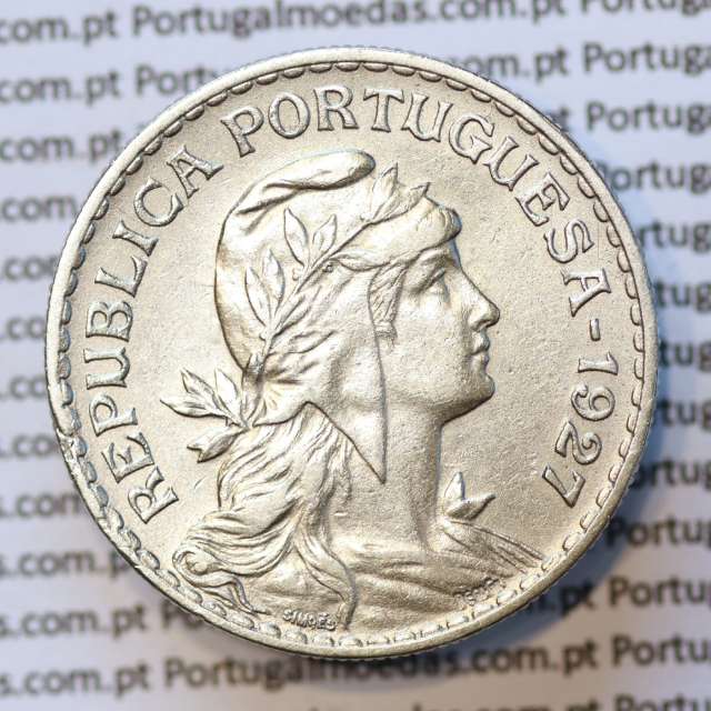 MOEDA DE UM ESCUDO (1$00) ALPACA 1927 MBC+