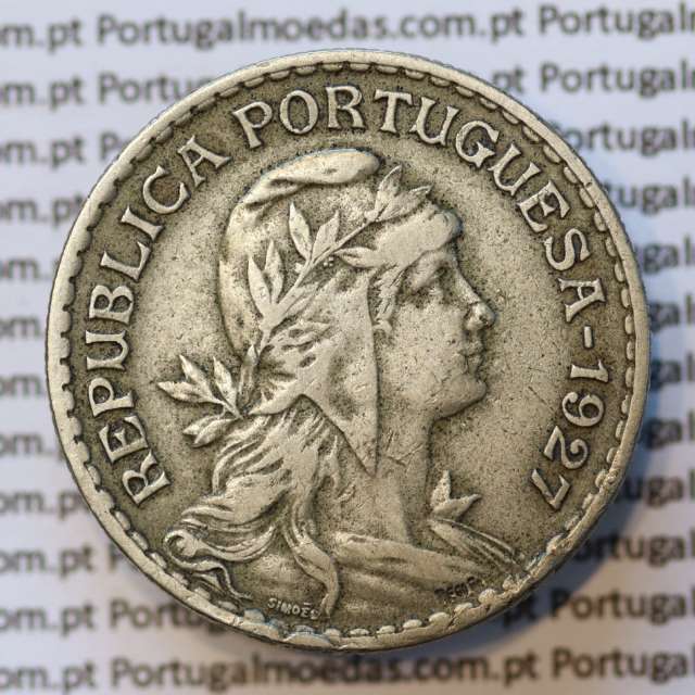 MOEDA DE UM ESCUDO (1$00) ALPACA 1927 MBC+