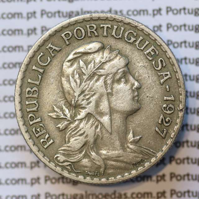 MOEDA DE UM ESCUDO (1$00) ALPACA 1927 MBC+