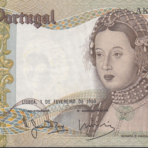 Nota de 50 Escudos 1980 Infanta D.Maria, 50$00 01/02/1980 Chapa: 9 - Banco de Portugal (Pouco Circulada)