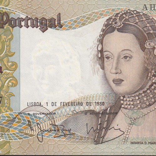 Nota de 50 Escudos 1980 Infanta D.Maria, 50$00 01/02/1980 Chapa: 9 - Banco de Portugal (Pouco Circulada)