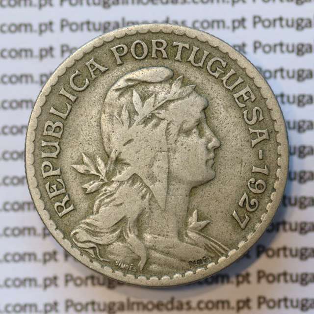 MOEDA DE UM ESCUDO (1$00) ALPACA 1927 MBC