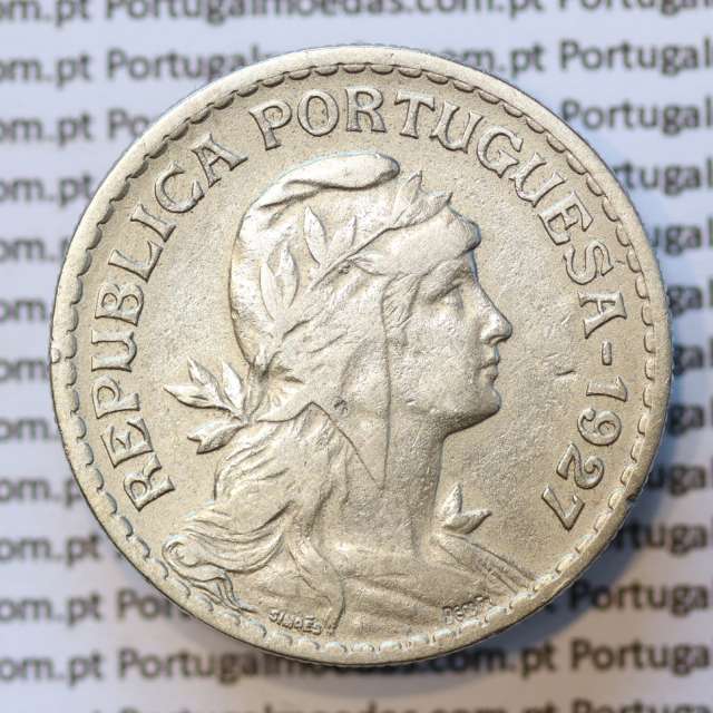 MOEDA DE UM ESCUDO (1$00) ALPACA 1927 MBC