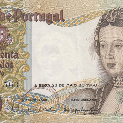 Nota de 50 Escudos 1968 Infanta D.Maria, 50$00 28/05/1968 Chapa: 9 - Banco de Portugal (Pouco Circulada)