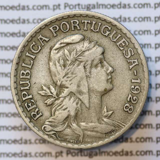 MOEDA DE UM ESCUDO (1$00) ALPACA 1928 MBC+