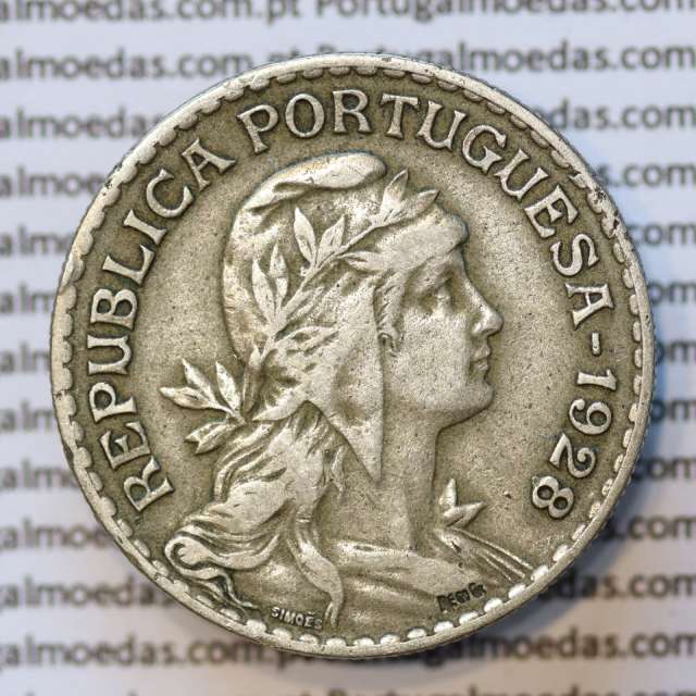 MOEDA DE UM ESCUDO (1$00) ALPACA 1928 MBC+