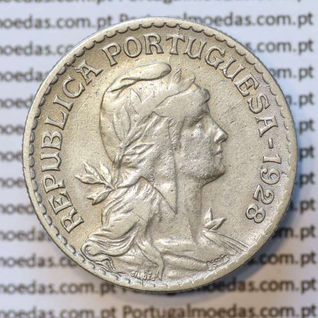 MOEDA DE UM ESCUDO (1$00) ALPACA 1928 MBC+