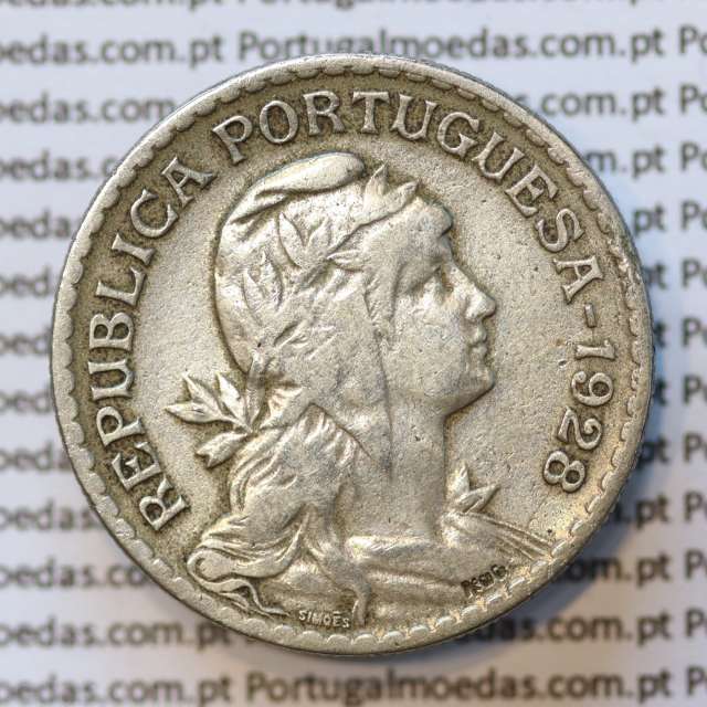 MOEDA DE UM ESCUDO (1$00) ALPACA 1928 MBC+