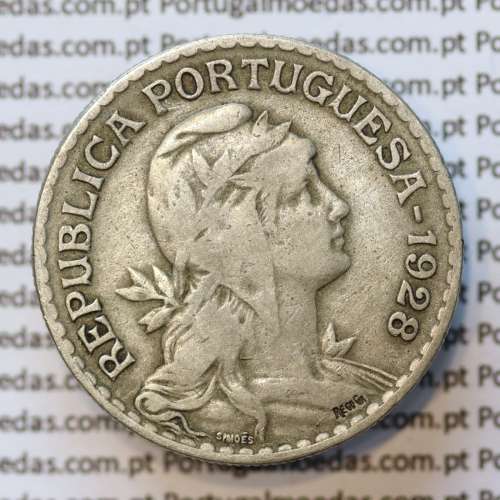 MOEDA DE UM ESCUDO (1$00) ALPACA 1928 MBC