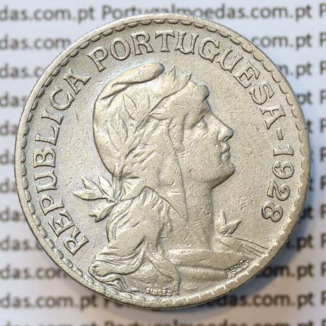 MOEDA DE UM ESCUDO (1$00) ALPACA 1928 MBC