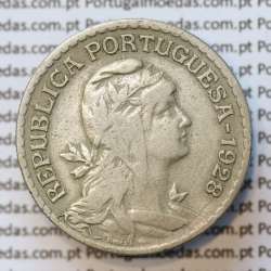 MOEDA DE UM ESCUDO (1$00) ALPACA 1928 MBC