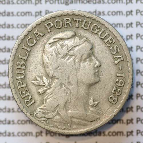 MOEDA DE UM ESCUDO (1$00) ALPACA 1928 MBC