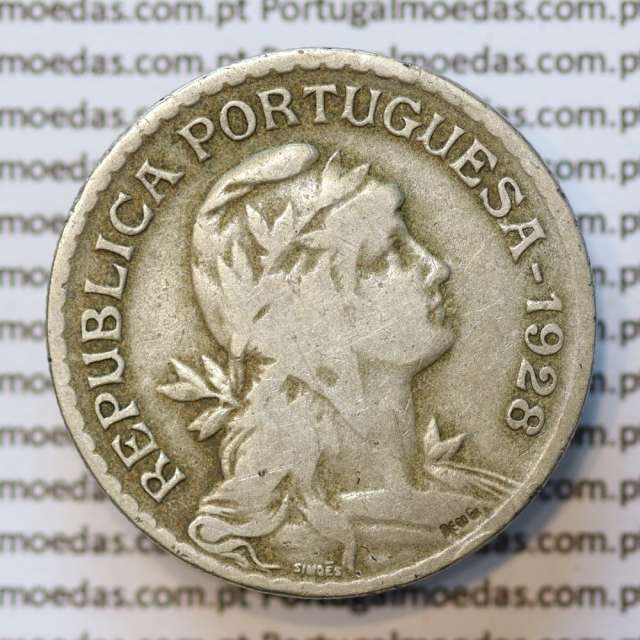 MOEDA DE UM ESCUDO (1$00) ALPACA 1928 MBC
