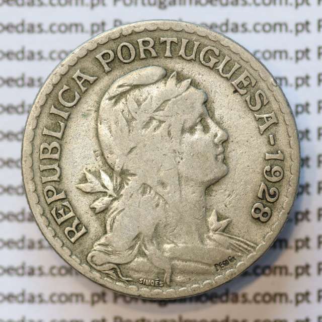 MOEDA DE UM ESCUDO (1$00) ALPACA 1928 BC+