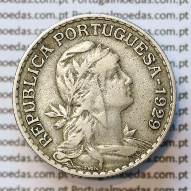 MOEDA DE UM ESCUDO (1$00) ALPACA 1929 MBC+
