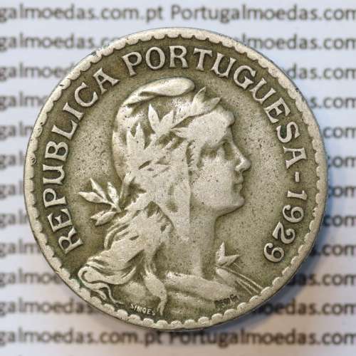 MOEDA DE UM ESCUDO (1$00) ALPACA 1929 MBC+