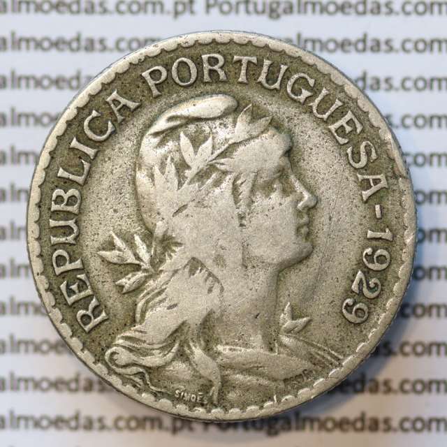 MOEDA DE UM ESCUDO (1$00) ALPACA 1929 MBC