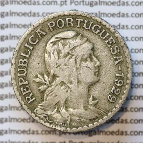 MOEDA DE UM ESCUDO (1$00) ALPACA 1929 MBC