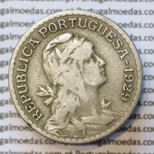 MOEDA DE UM ESCUDO (1$00) ALPACA 1929 MBC