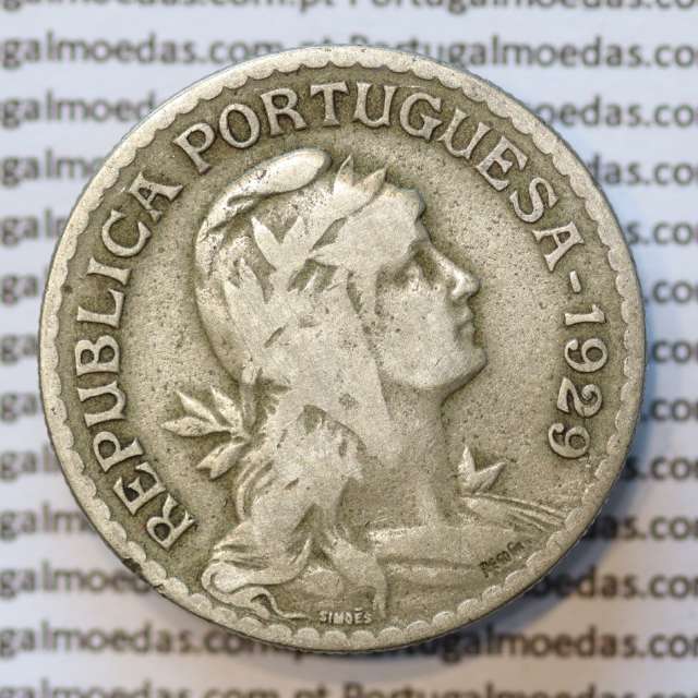 MOEDA DE UM ESCUDO (1$00) ALPACA 1929 MBC