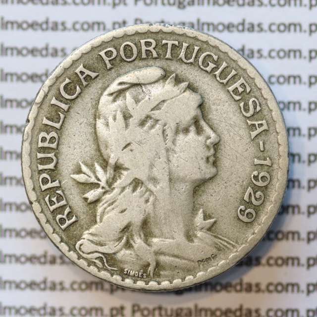 MOEDA DE UM ESCUDO (1$00) ALPACA 1929 MBC