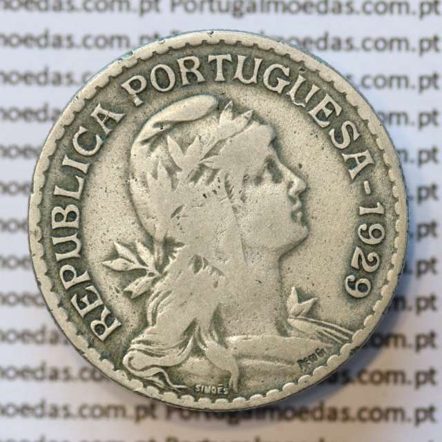 MOEDA DE UM ESCUDO (1$00) ALPACA 1929 MBC