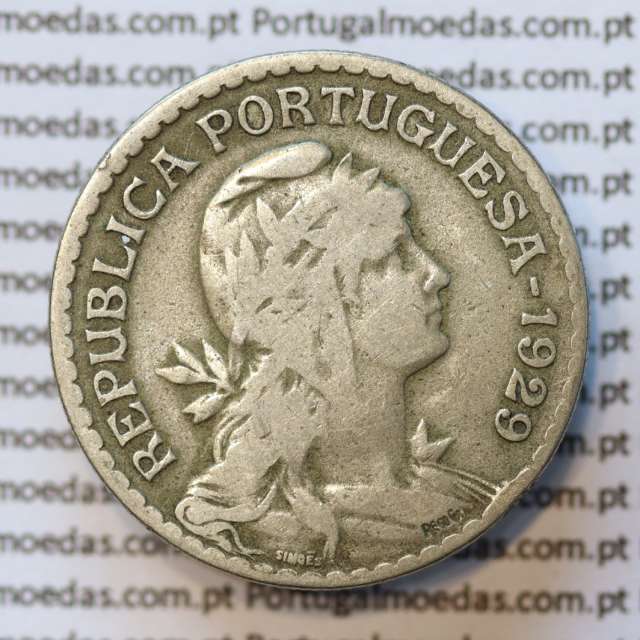 MOEDA DE UM ESCUDO (1$00) ALPACA 1929 MBC