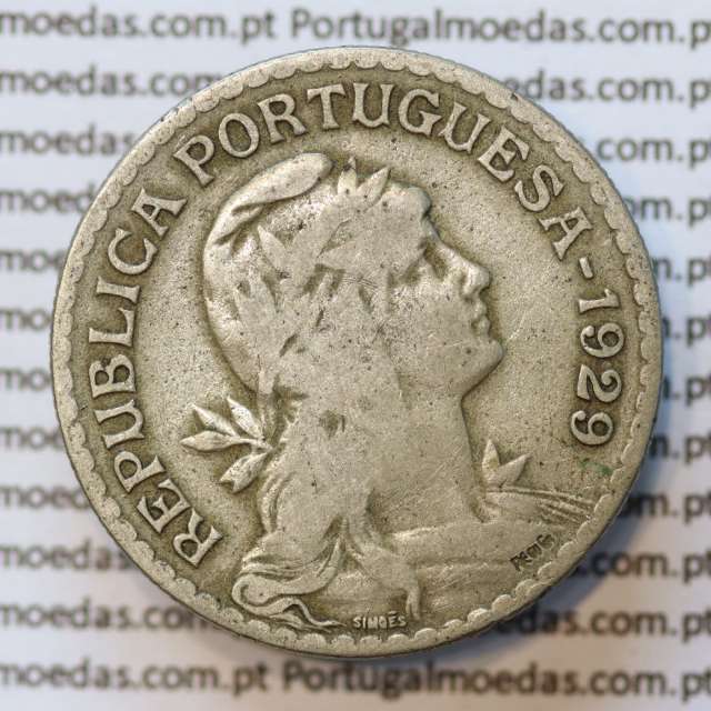 MOEDA DE UM ESCUDO (1$00) ALPACA 1929 BC+