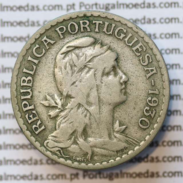 MOEDA DE UM ESCUDO (1$00) ALPACA 1930 MBC